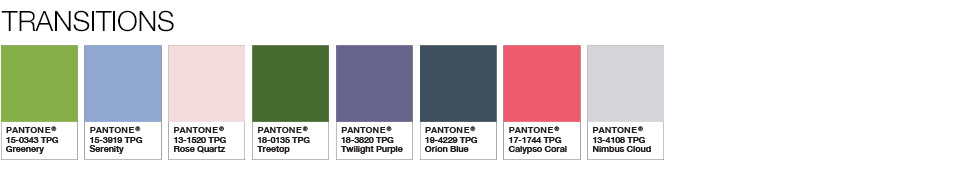 Pantone Color of the Year 2017 Color Palette 1